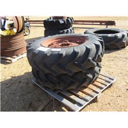 1 LOT (2) 14.9-30 TIRES & RIMS