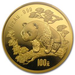 1997 1 oz Gold Chinese Panda MS-69 PCGS - Large Date