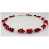 Image 2 : RED TURQUOISE&CORAL 306.36CTW NECKLACE&BREACELET SET
