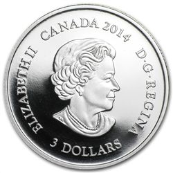 2014 1/4 oz Silver Proof Canadian $3 Jewel of Life with