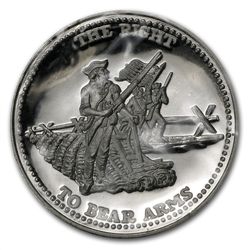 1 oz Johnson Matthey (Sealed-Right to Bear Arms) Silver