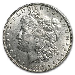 1887 Morgan Dollar AU-58 PCGS VAM-1A Donkey Tail Top-10