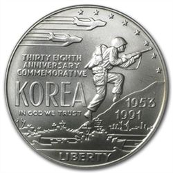 1991-D Korean War $1 Silver Commemorative - MS-69 PCGS