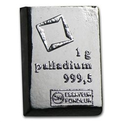1 gram Palladium Bar (Secondary Market) .999 Fine