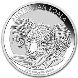 2014 1/10 oz Silver Australian Koala (In display card)