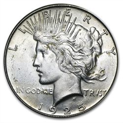 1925-S Peace Dollar - Brilliant Uncirculated