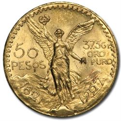 Mexico 1927 50 Pesos Gold Coin (AU/BU)