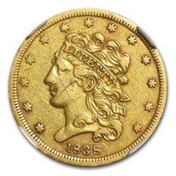 1838 $5 Gold Classic Head Half Eagle - XF Detail NGC -