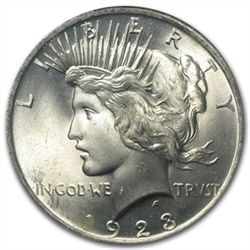 1922-1925 Peace Silver Dollars - MS-65 NGC