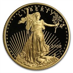 2008-W 1/4 oz Proof Gold American Eagle (w/Box &amp; Co