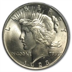 1922-1925 Peace Silver Dollars - MS-64 PCGS