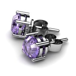 Tanzanite 2.00ctw Earring 14kt White Gold