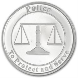 1 oz Police Silver Round