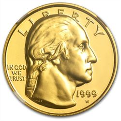 1999-W George Washington - $5 Gold Commem - MS-70 NGC
