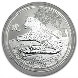 2010 1 oz Silver Australian Year of the Tiger Coin (Ser
