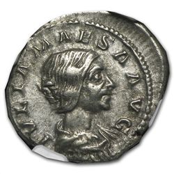 Roman Silver Denarius of Julia Maesa (218-224/5AD) NGC