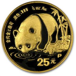 1987 (1/4 oz Proof) Gold Chinese Pandas - PF-69 UCAM NG