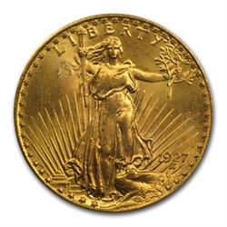 1927 $20 St. Gaudens Gold Double Eagle - MS-66 PCGS