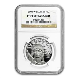 2008-W 4-Coin Platinum American Eagle PF-70 NGC Registr