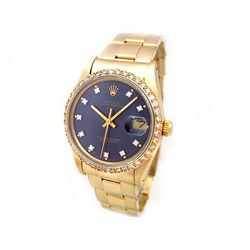 Rolex 14K Yellow Gold Oyster Perpetual Date Watch.