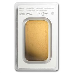 100 gram Austrian Mint Gold Bar .9999 Fine (In Assay) -