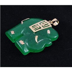 Genuine 26.88ctw Elephant Jade Pendant