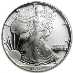 1994-P Proof Silver American Eagle PF-69 NGC (Retro Bla