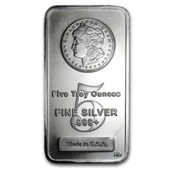 5 oz Morgan Design Silver Bar .999 Fine