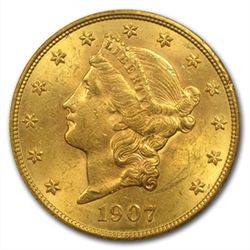 $20 Gold Liberty Double Eagle - MS-62 PCGS