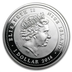 Niue 2014 Proof Silver Endangered Animal Species - Sibe