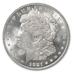 1921-D Morgan Dollar - MS-64 NGC