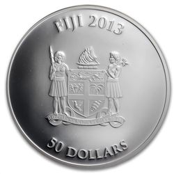 Fiji 2013 2 oz Proof Silver $50 Egyptian Jewels - Akhen