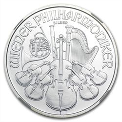 2008 1 oz Silver Austrian Philharmonic MS-69 NGC