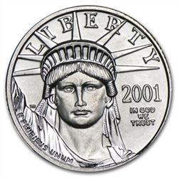 2001 1/10 oz Platinum American Eagle - Brilliant Uncirc