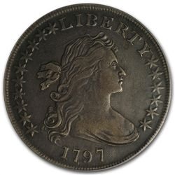1797 Draped Bust - Small Eagle 10x6 Stars Very Fine-35