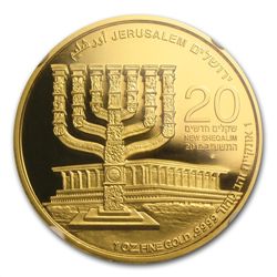 2012 Israel 1 oz Gold Menorah .9999 MS-69 NGC