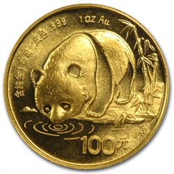 1987-S 1 oz Gold Chinese Panda MS-69 NGC