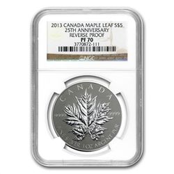 2013 Silver Canadian Maple Leaf 25th Anniv. 5-Coin Set