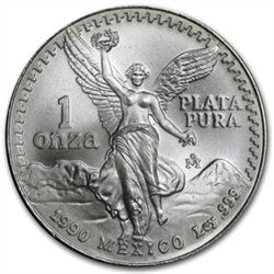 1990 1 oz Silver Mexican Libertad (Brilliant Uncirculat