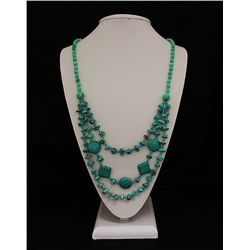 Gushing Sky Blue Turquoise 461.00ctw Beads Necklace