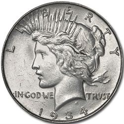 1934 Peace Dollar - Brilliant Uncirculated