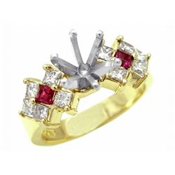 Lady 14K Yellow Gold Ring with 1.53ct Round Brilliant