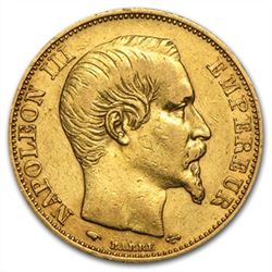 France 20 Francs Gold Napoleon III Random Dates (EF or