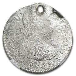 Guatemala 1809 Silver 2 Reales NGC Shipwreck Effect