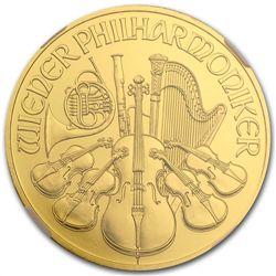 2014 1 oz Gold Austrian Philharmonic NGC MS-70 ER