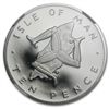 Image 1 : 1978 10 Pence Isle of Man Platinum PF-69 UCAM NGC