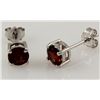 Image 1 : Garnet Gemstone 1.30ctw Silver Stud Earring 0.57g