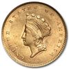 Image 1 : 1854 (Type-2) $1 Indian Head Gold - AU-55 NGC