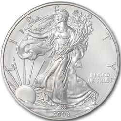 2008-W (Burnished) Silver American Eagle MS-70 NGC