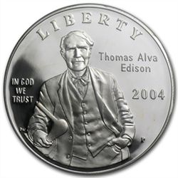2004-P Thomas Edison $1 Silver Commemorative - PR-69 DC